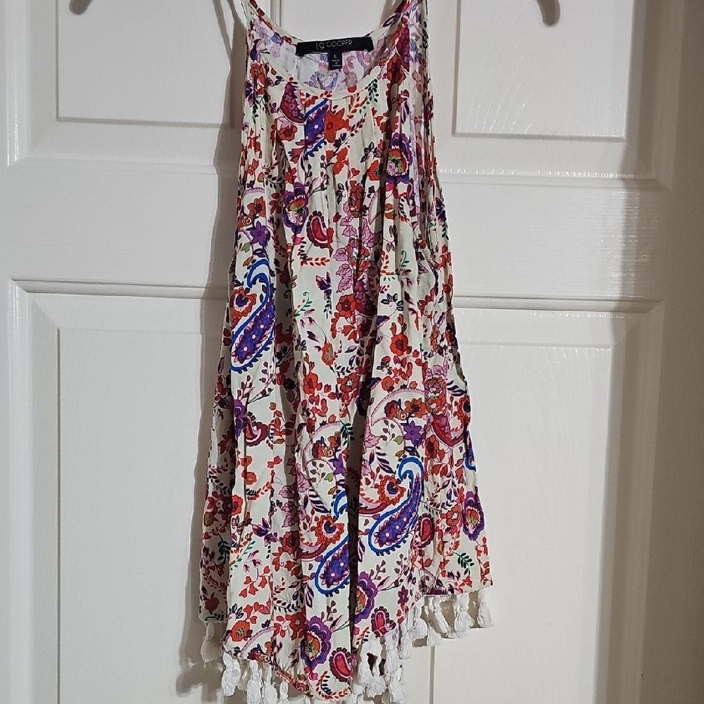 19 Cooper Floral Print Tassel Halter Top